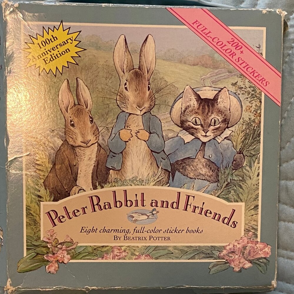 Peter Rabbit & Friends 100th Anniversary Collection 8 Books 200 Stickers Vintage